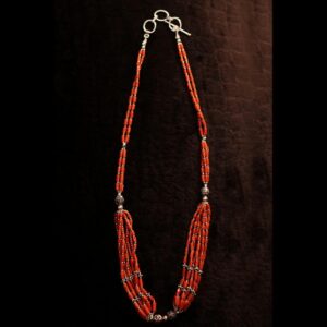 Silver Coral beads Necklace-SABUHI